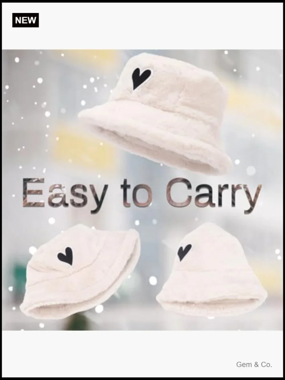 Faux Fur Bucket Hat Winter Warm Fluffy Plush Fuzzy Hat Ladies